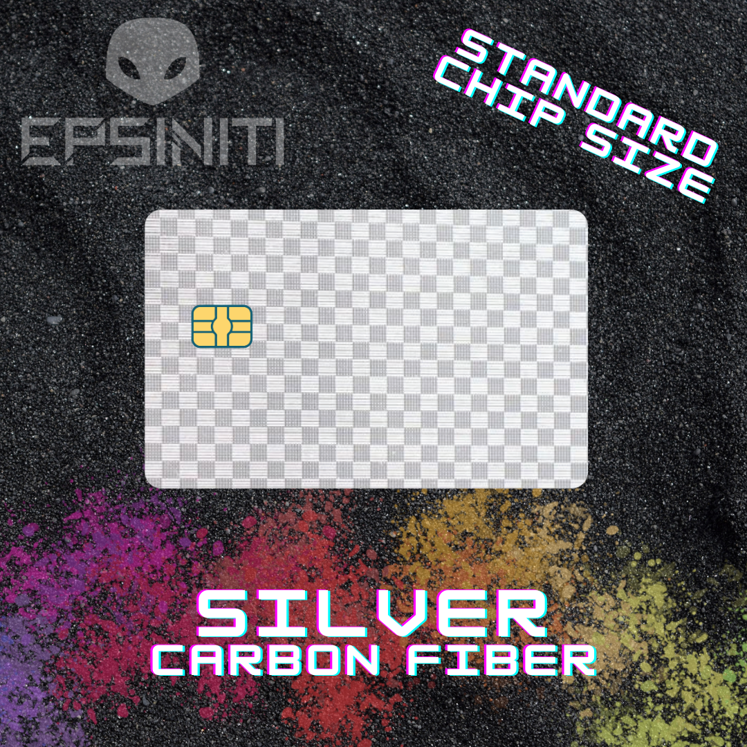 Silver Carbon Fiber Card Wrap