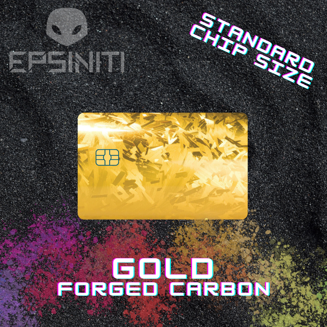 Gold Forged Carbon Fiber Card Wrap