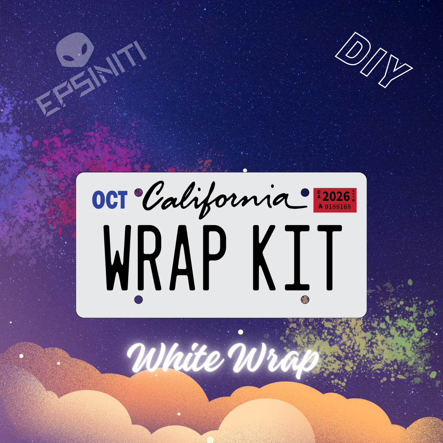 White Wrap Obsidian Black