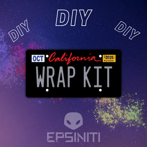 Grey California License Plate Wrap