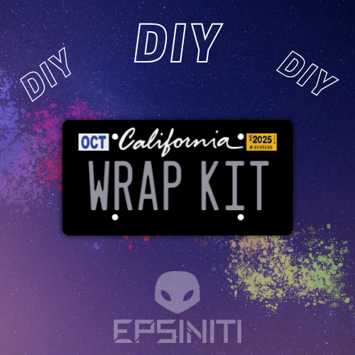 Grey California License Plate Wrap