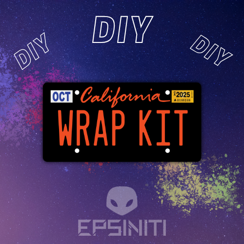 Orange California License Plate Wrap