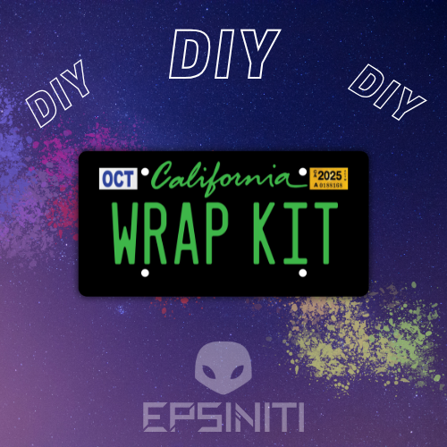 Lime Green California License Plate Wrap