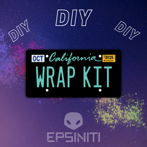 Mint California License Plate Wrap