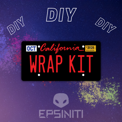 Cherry Red California License Plate Wrap