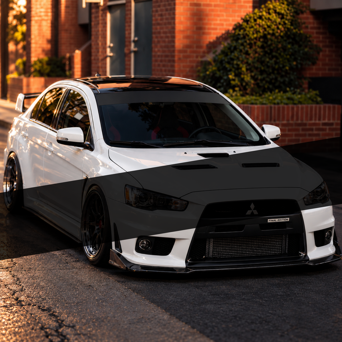 Black Windshield Banner