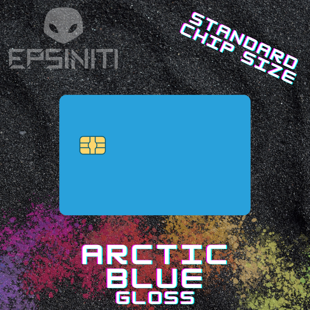 Arctic Blue Gloss Card Wrap