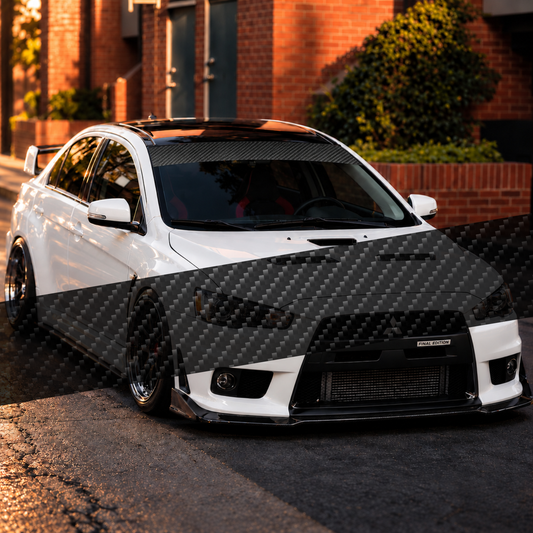 Carbon Fiber Black Windshield Banner